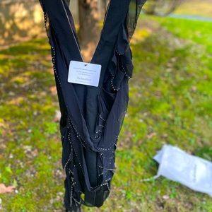 Black edgy mini dress